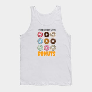 I Just Really Love Donuts Colorful Tank Top